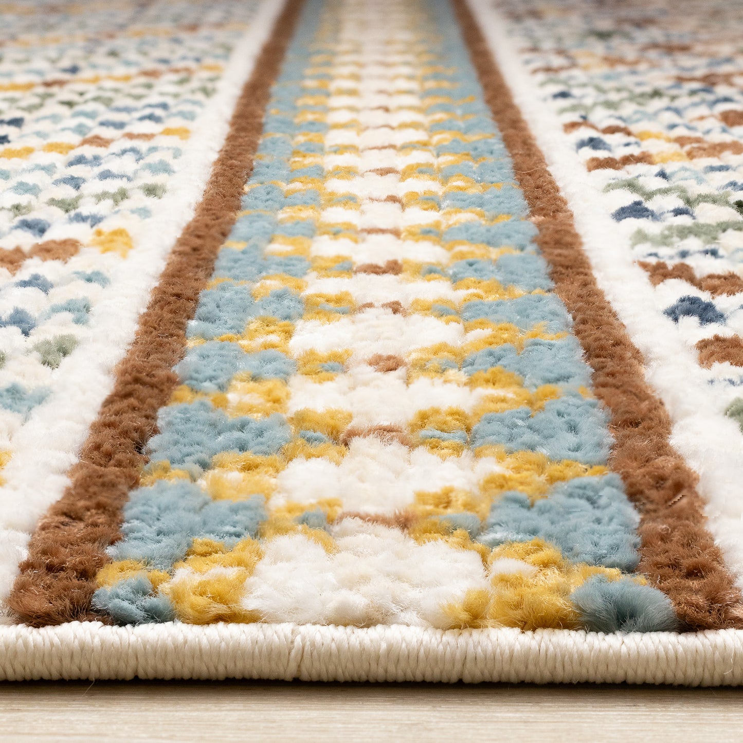 Alfombra tribal color crema del suroeste