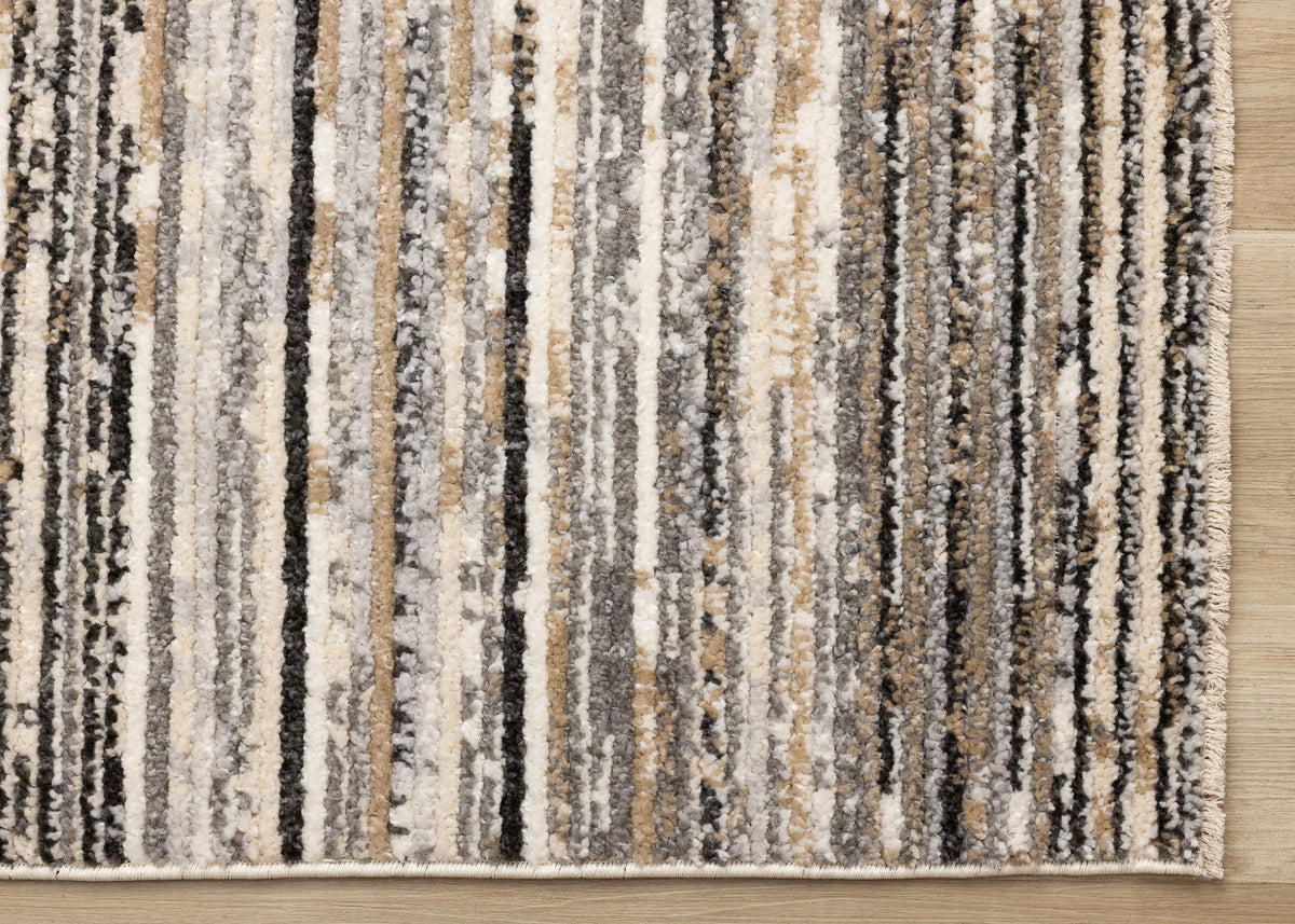 Contemporary Stripes Grey Area Rug