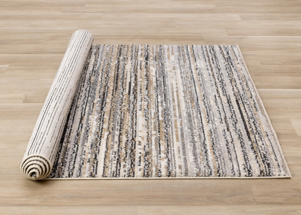 Contemporary Stripes Grey Area Rug