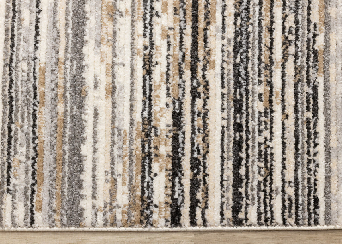 Contemporary Stripes Grey Area Rug