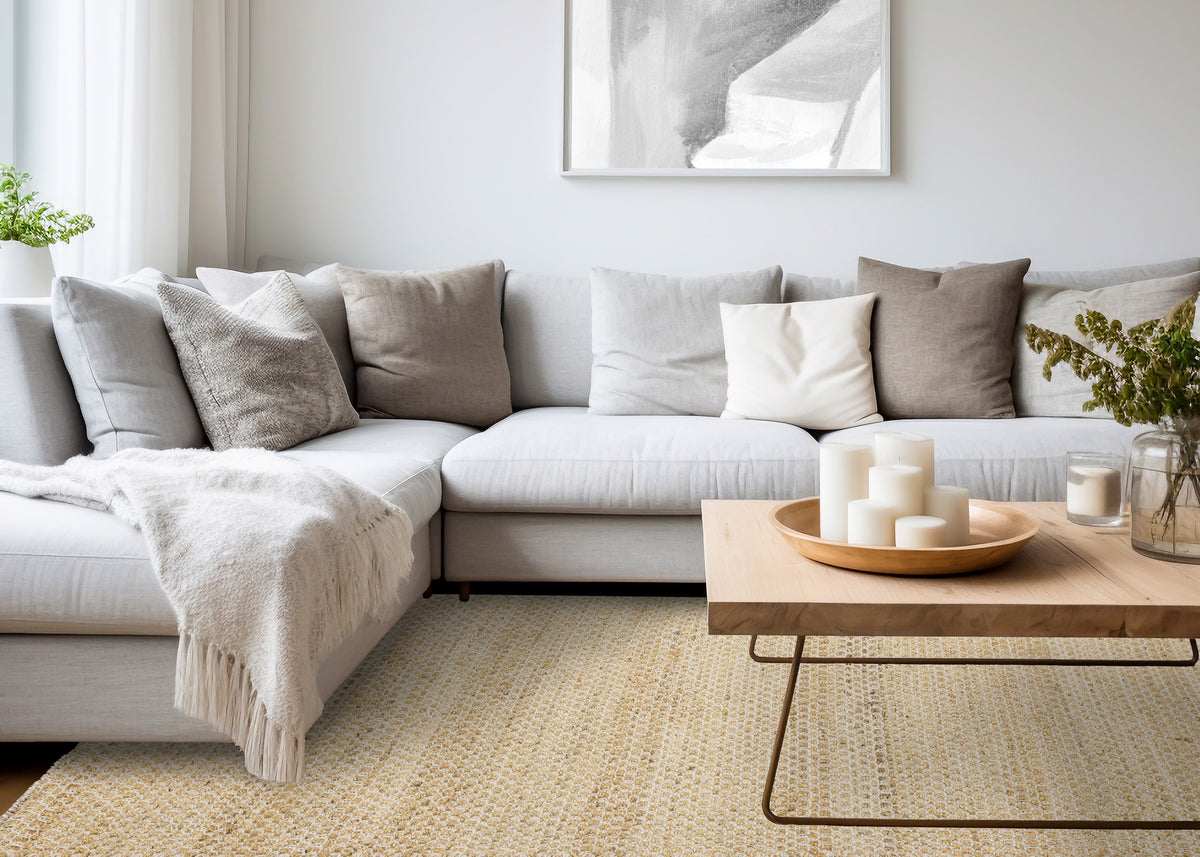 Contemporary Stripes Cream Area Rug