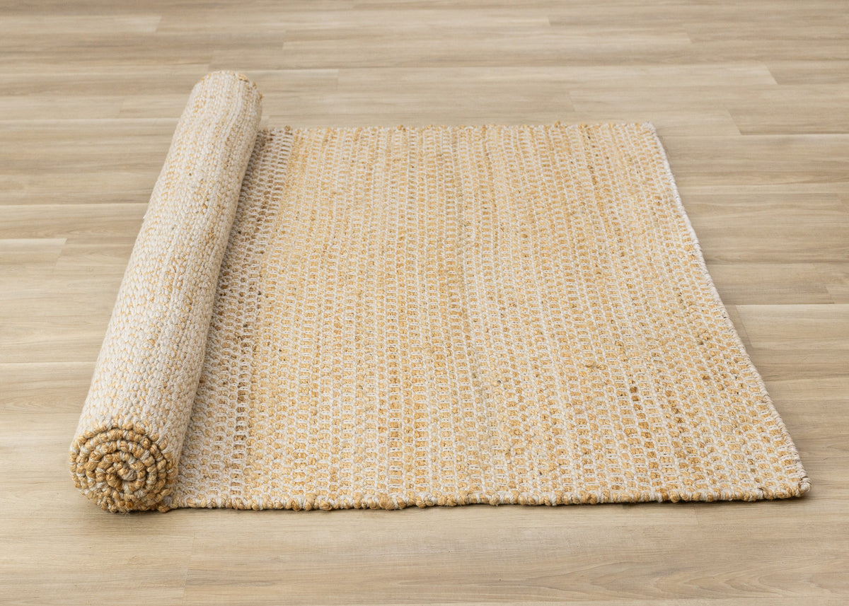 Contemporary Stripes Cream Area Rug