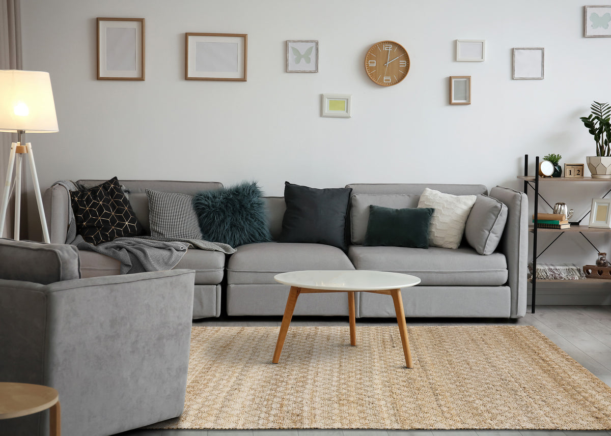 Contemporary Geometric Beige Area Rug