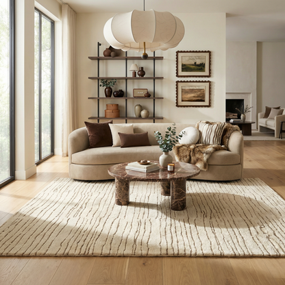 Tapis beige moderne Maya Boho