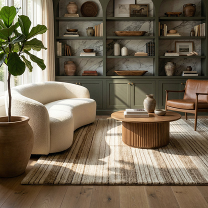 Alfombra beige moderna abstracta Maya