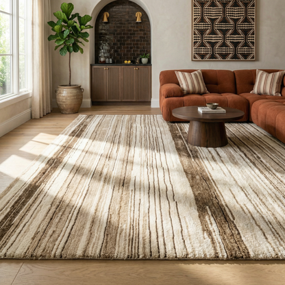 Alfombra beige moderna abstracta Maya