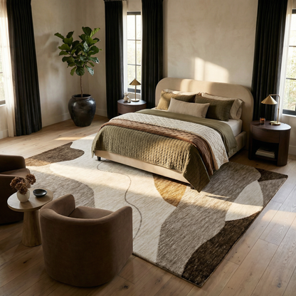 Alfombra beige moderna abstracta Maya