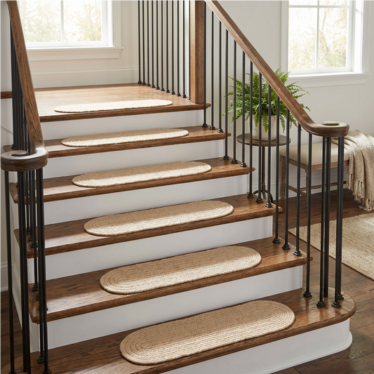 Solid Poly Farmhouse Cream  Indoor Stair Tread