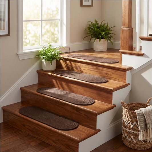 Solid Poly Farmhouse Brown  Indoor Stair Tread