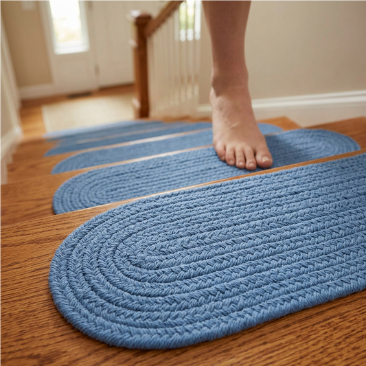 Solid Poly Farmhouse Marina Blue  Indoor Stair Tread