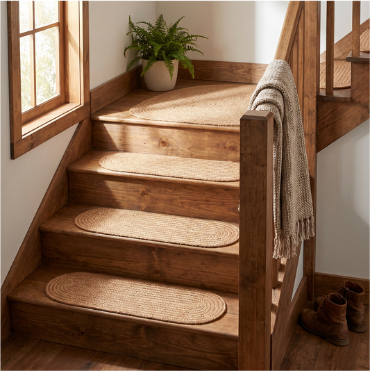 Solid Poly Farmhouse Camel  Indoor Stair Tread