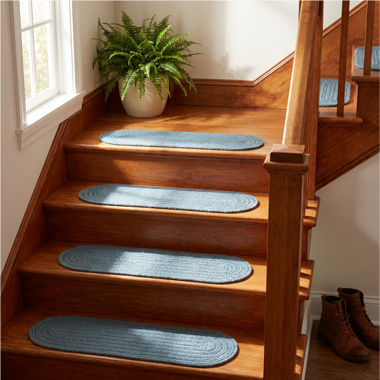 Solid Poly Farmhouse Ocean Blue  Indoor Stair Tread