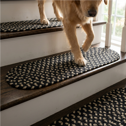 Manhattan Farmhouse Black Satin  Indoor Stair Tread