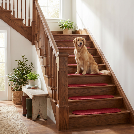 Solid Poly Farmhouse Colonial Red  Indoor Stair Tread