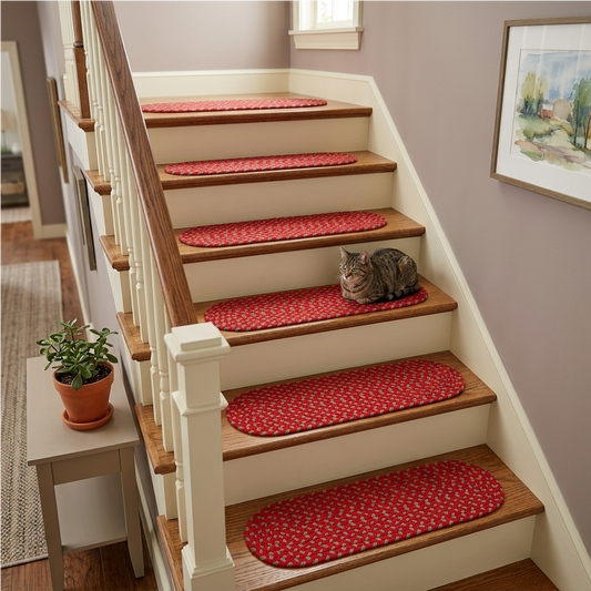 Manhattan Farmhouse Red Brick  Indoor Stair Tread
