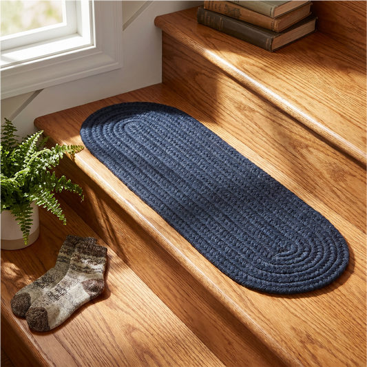 Solid Poly Farmhouse Navy  Indoor Stair Tread