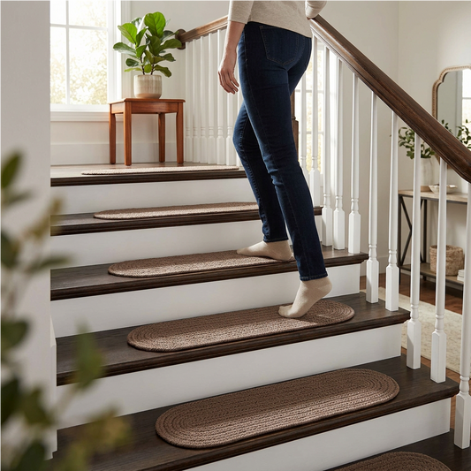 Solid Poly Farmhouse Dark Taupe  Indoor Stair Tread