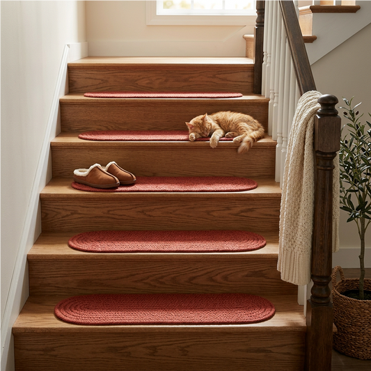 Solid Poly Farmhouse Terra Cotta  Indoor Stair Tread
