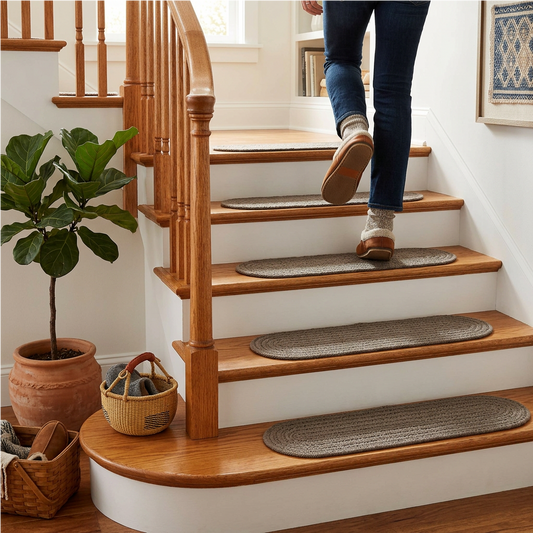 Solid Poly Farmhouse Moonstone  Indoor Stair Tread