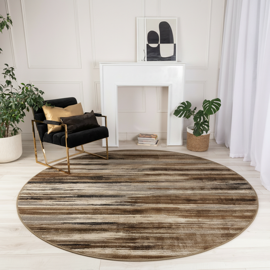 Sedona Abstract Contemporary Brown and Beige Indoor Rug-25