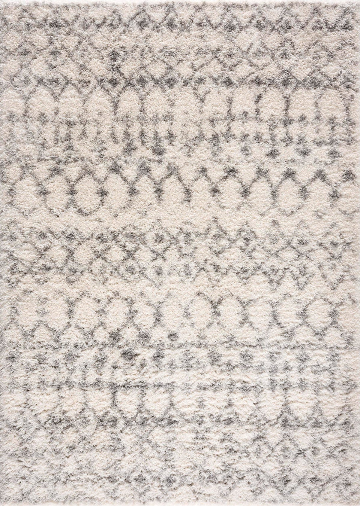Alfombra Freya boho contemporánea en beige y gris