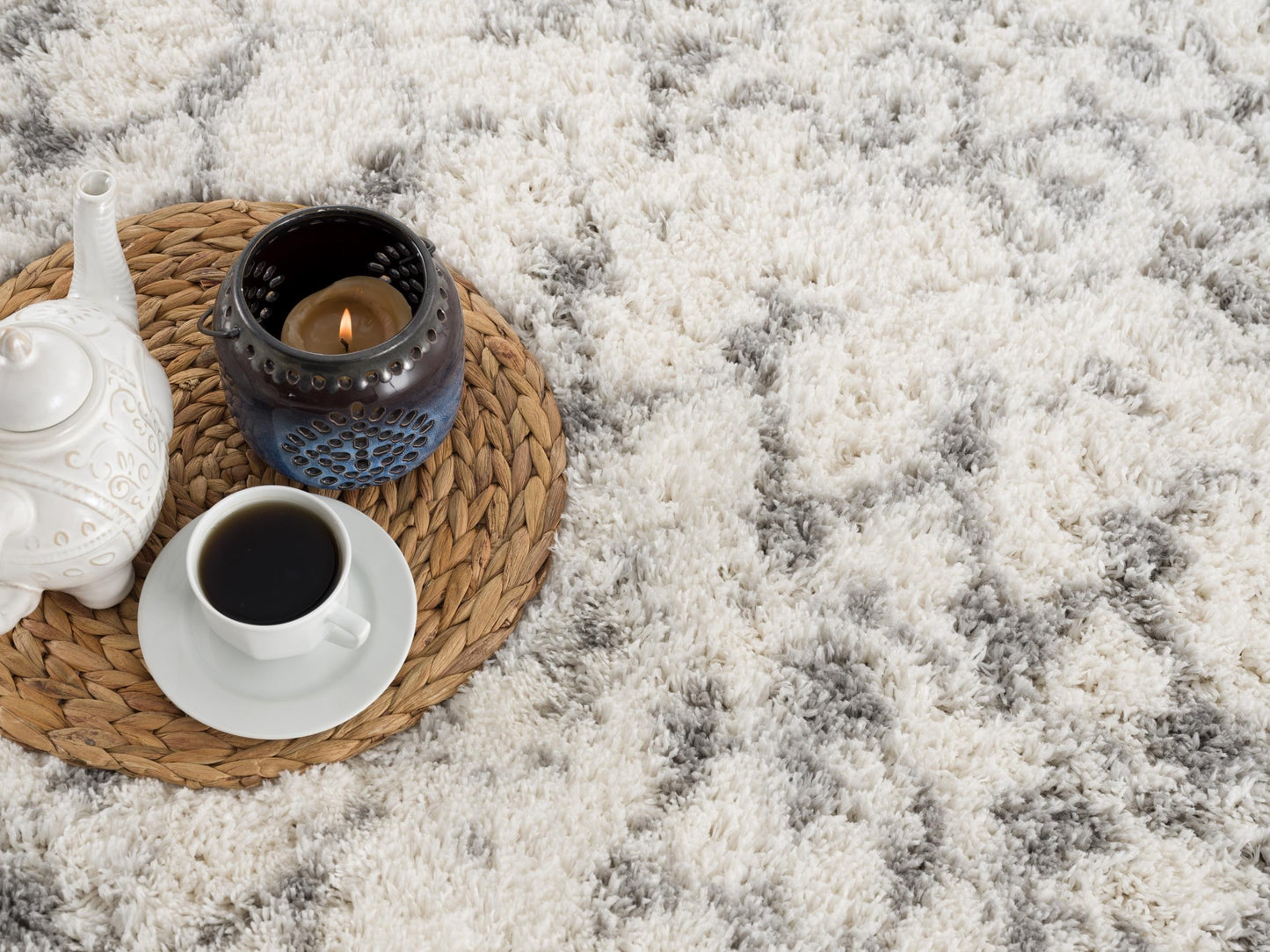 Freya Boho Comtemporary Beige and Grey Indoor Rug