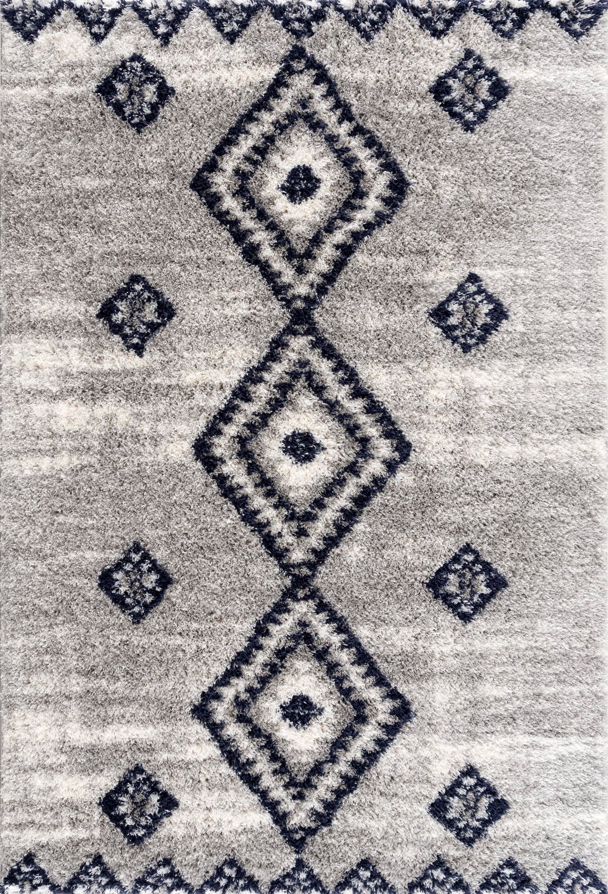 Azel Moroccan Contemporary Grey and Blue Indoor Rug