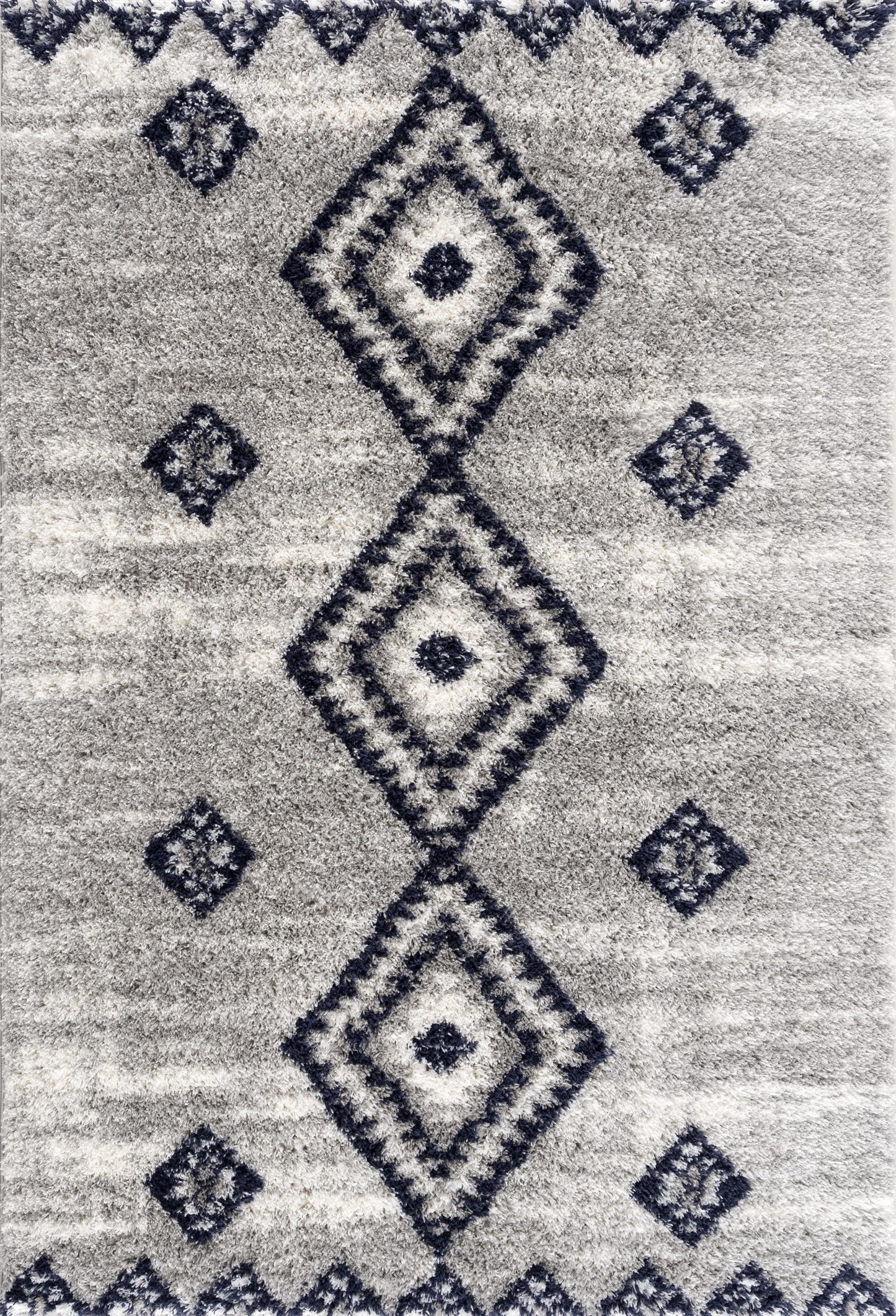 Azel Moroccan Contemporary Grey and Blue Indoor Rug