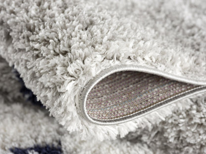 Azel Moroccan Contemporary Grey and Blue Indoor Rug