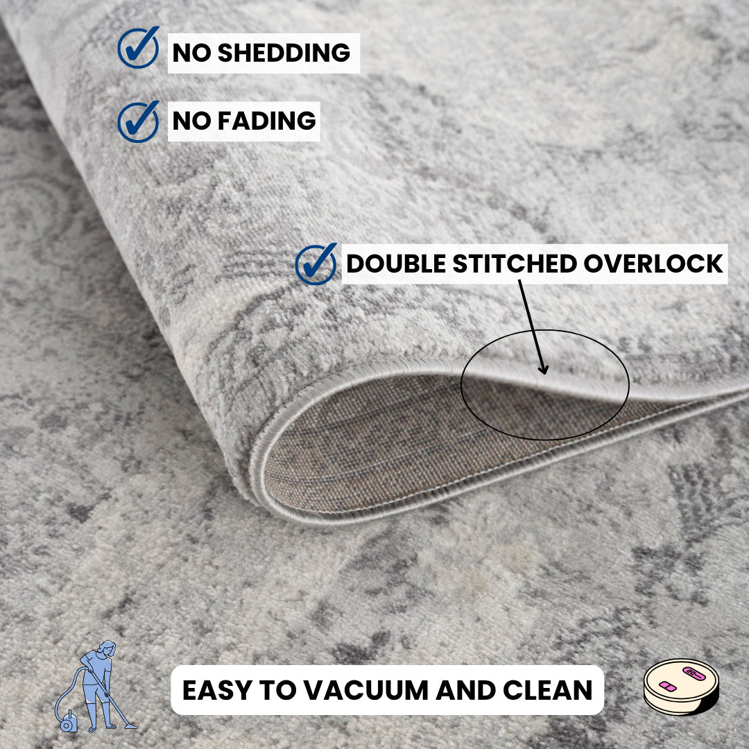 Alfombra marroquí contemporánea gris Havana