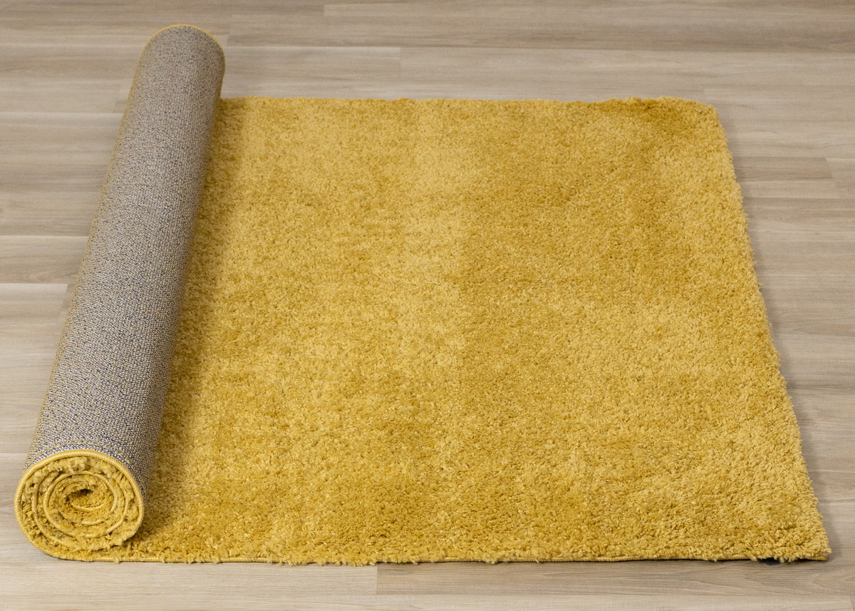 Modern Tonal Solid Yellow Area Rug