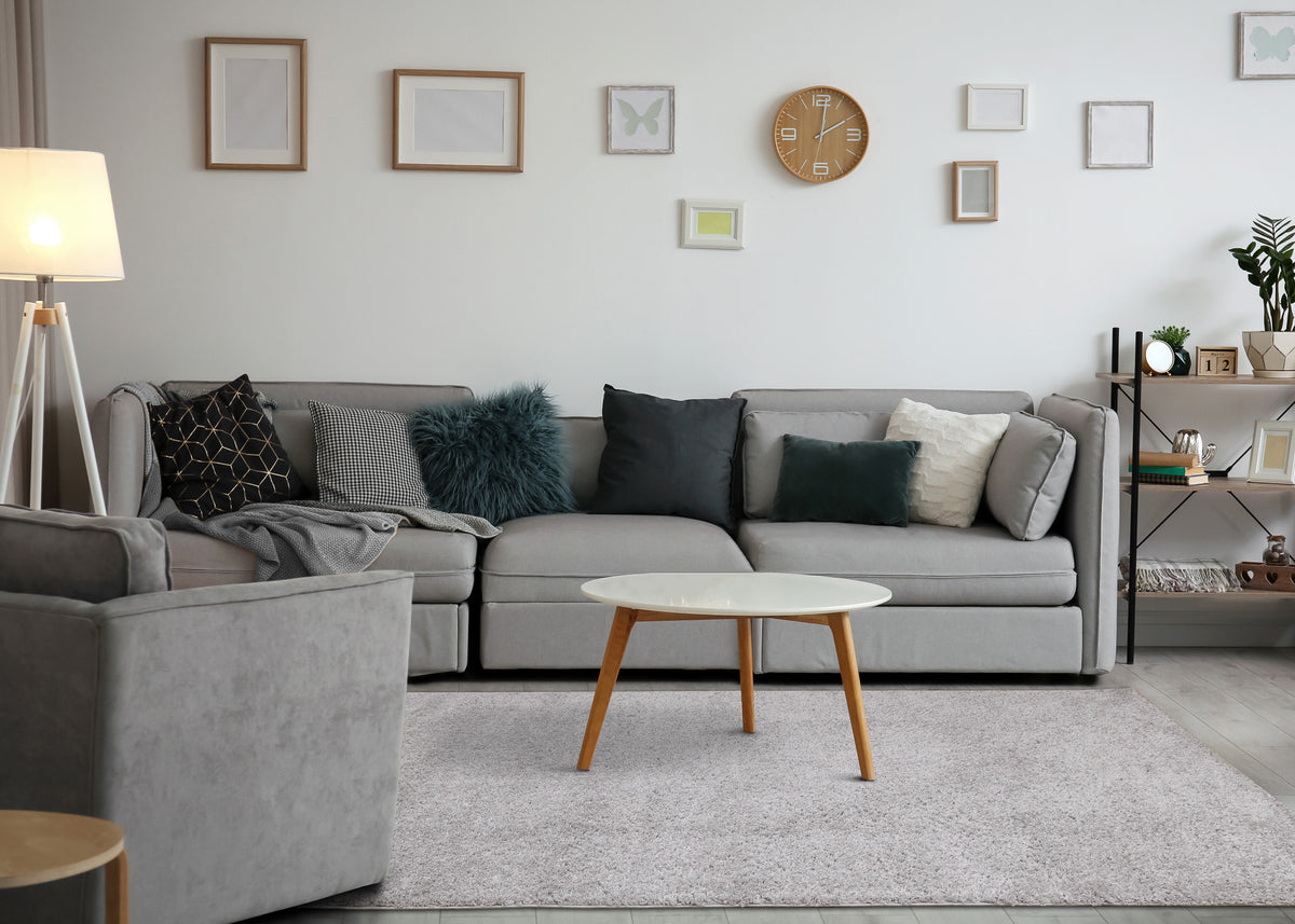 Modern Tonal Solid Grey Area Rug