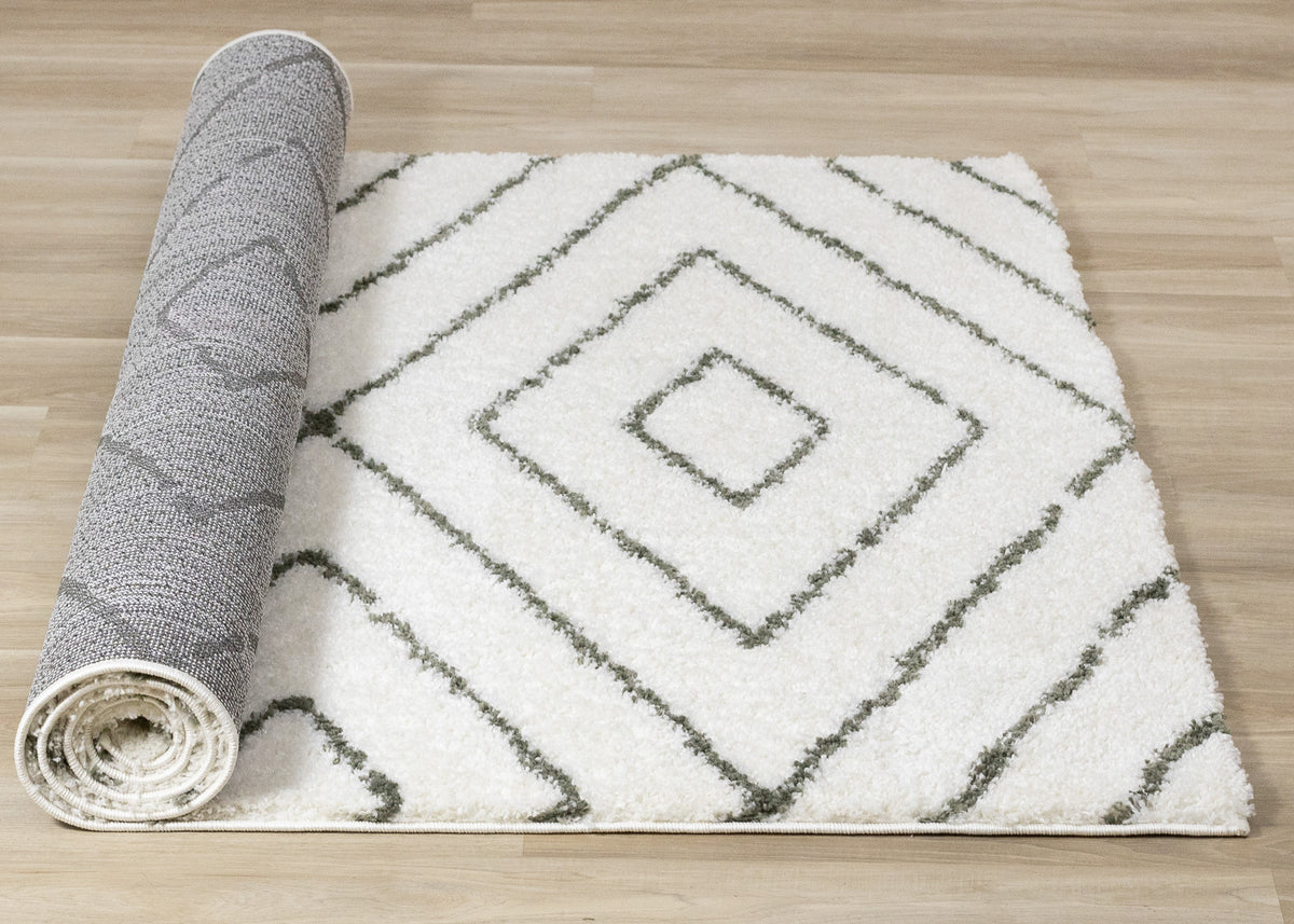 Contemporary Geometric Cream Area Rug