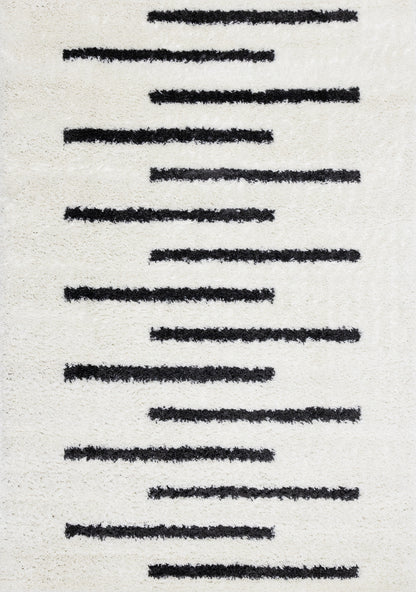 Contemporary Stripes Cream Area Rug