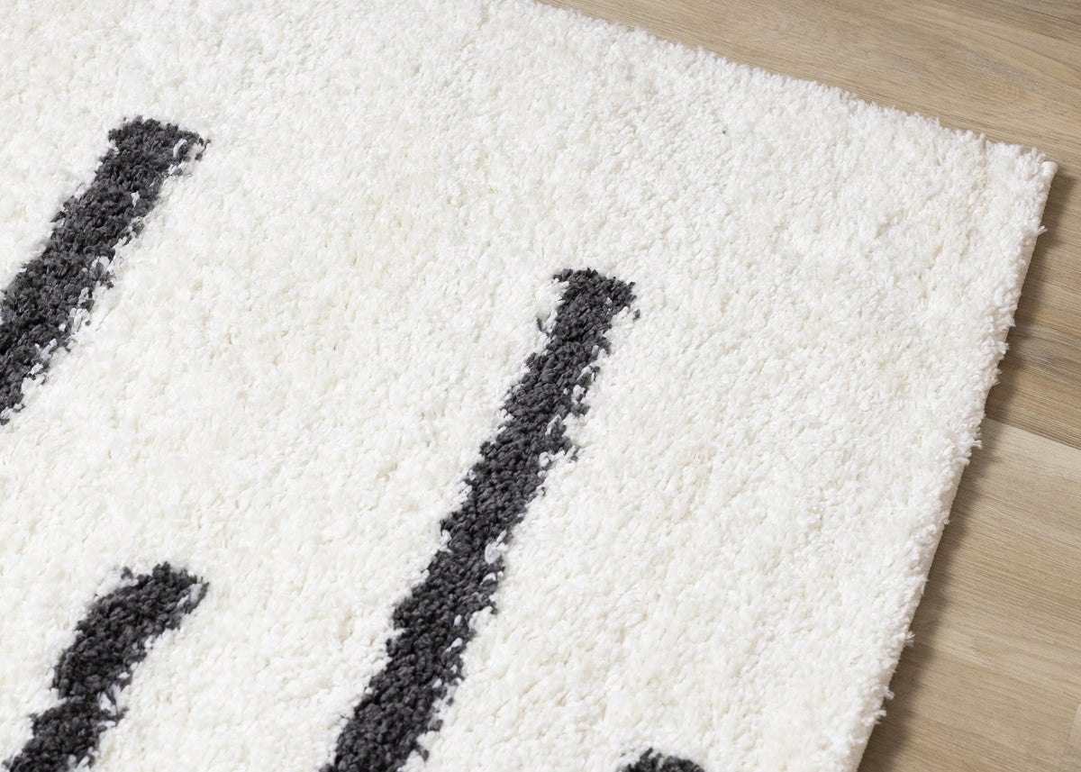 Contemporary Stripes Cream Area Rug