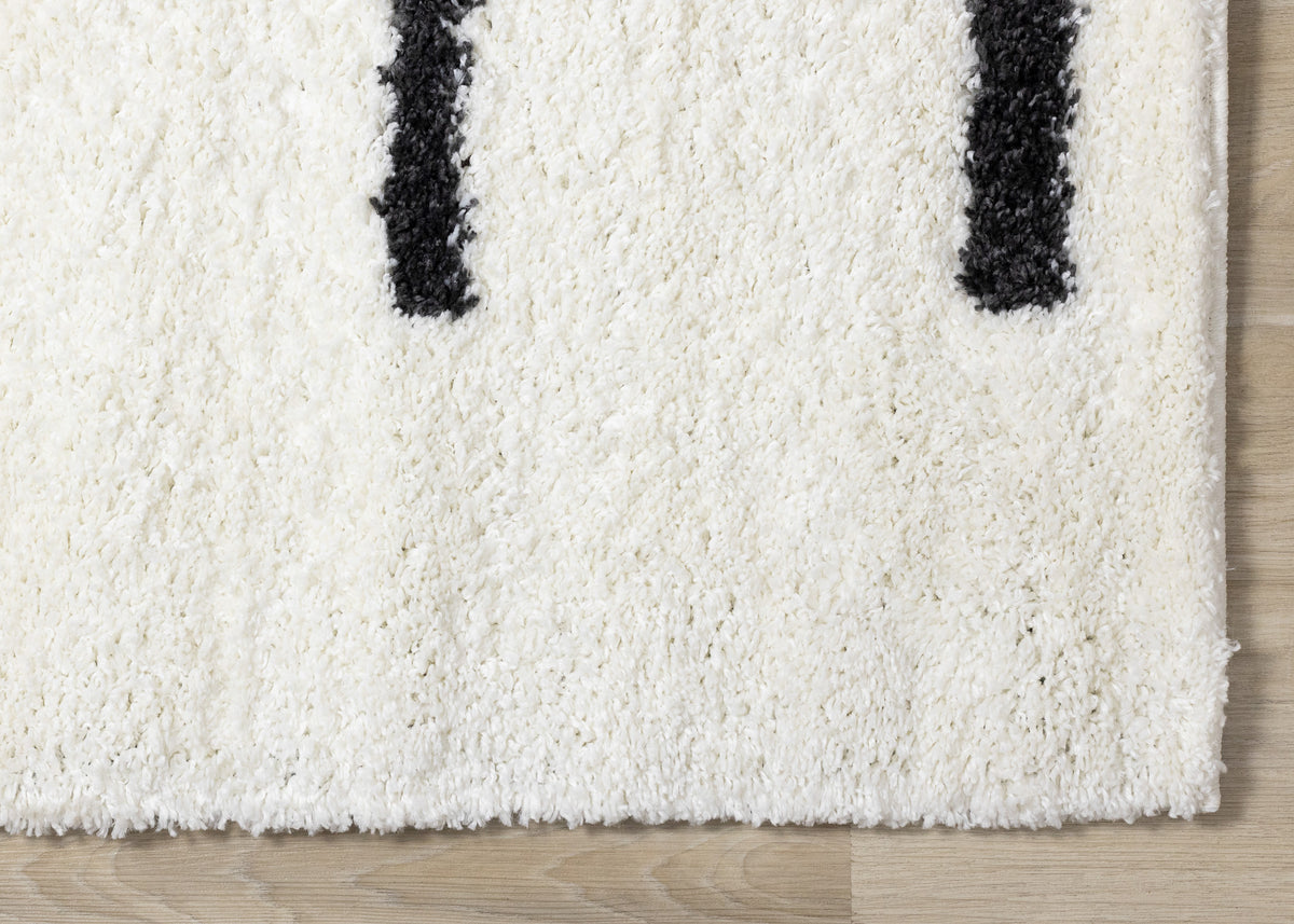 Contemporary Stripes Cream Area Rug
