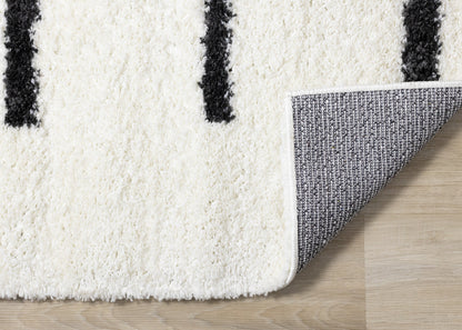 Contemporary Stripes Cream Area Rug