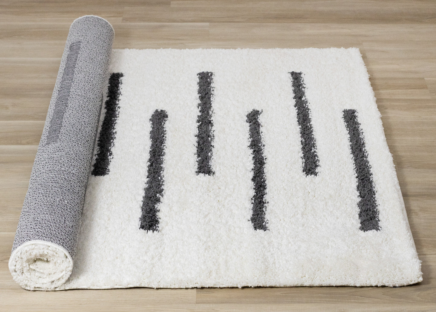 Contemporary Stripes Cream Area Rug