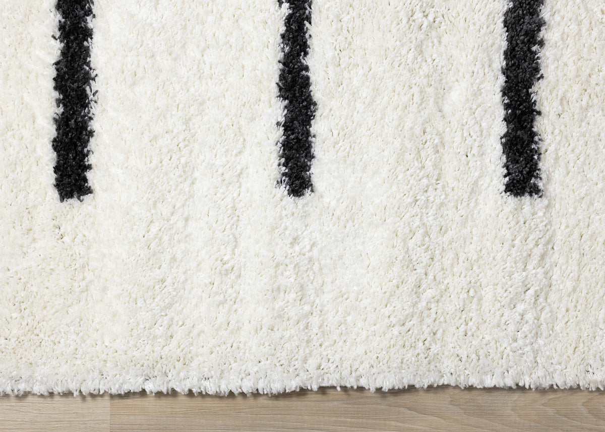 Contemporary Stripes Cream Area Rug