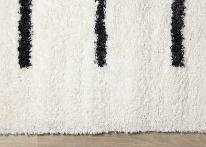Contemporary Stripes Cream Area Rug