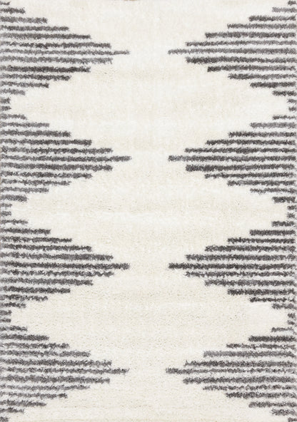 Mid-Century Geometric Cream Area Rug