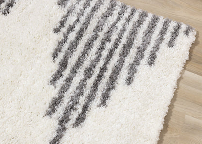 Mid-Century Geometric Cream Area Rug