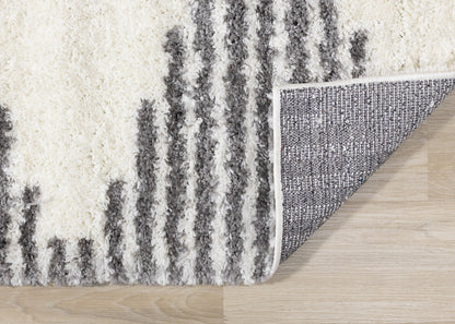 Mid-Century Geometric Cream Area Rug