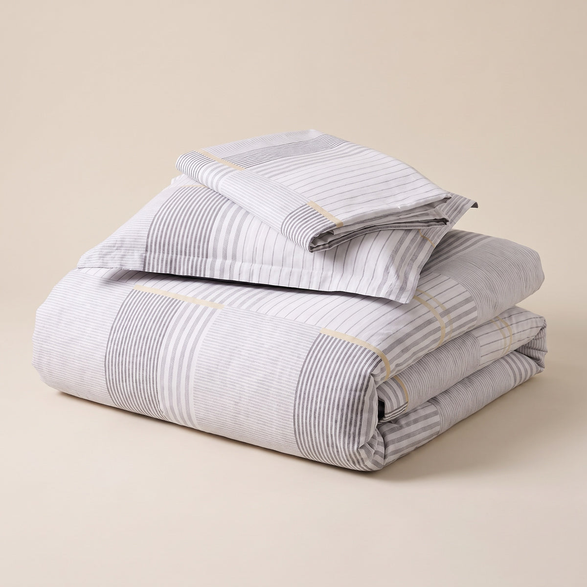 Wrenna Cotton Light Grey Duvet Cover Set