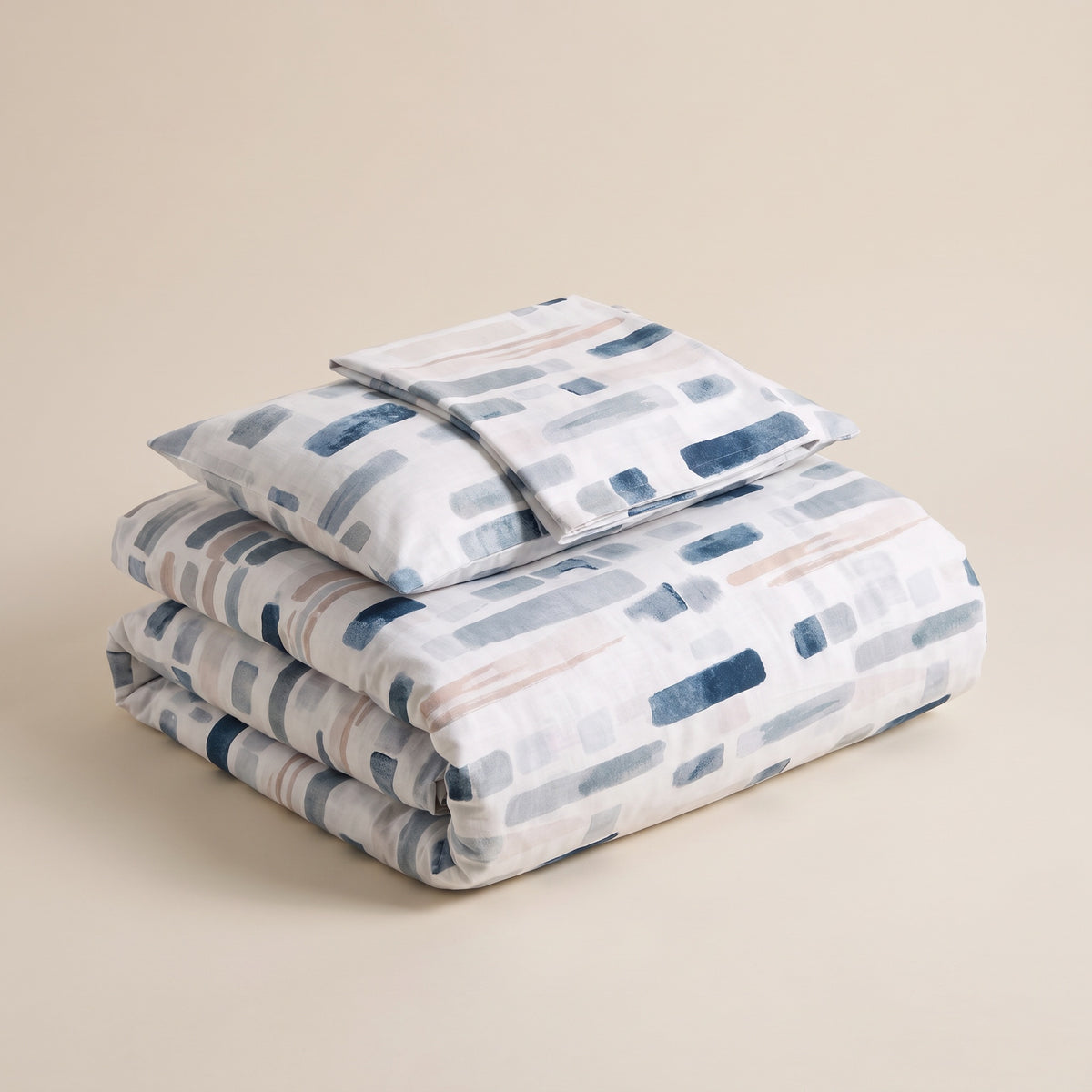Juno Jacquard Microfiber Grey and Blue Duvet Cover Set