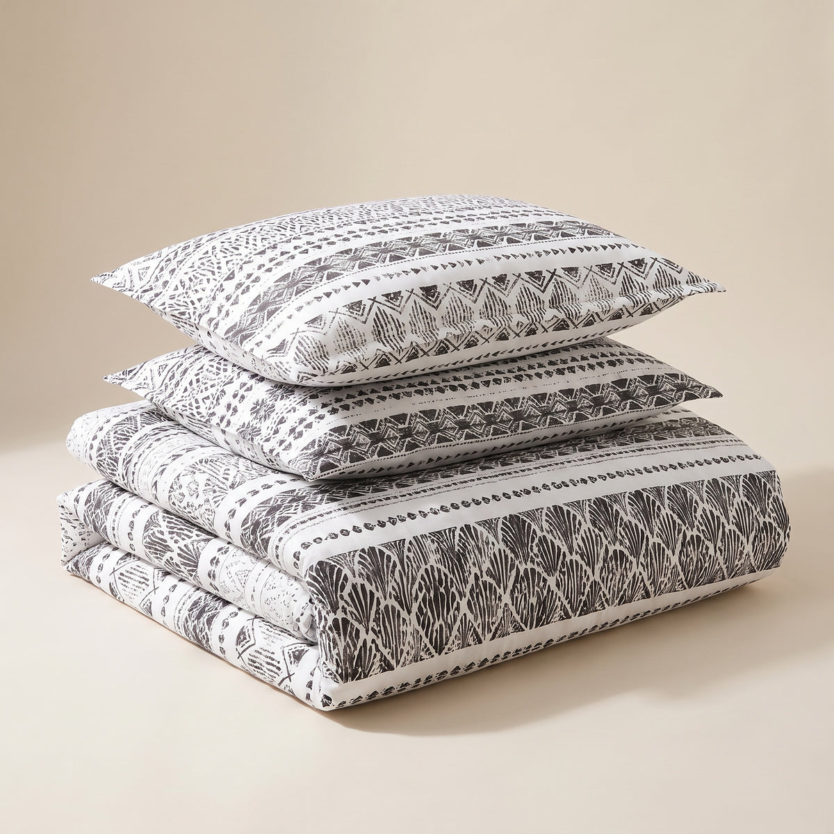 Juno Jacquard Microfiber White Duvet Cover Set
