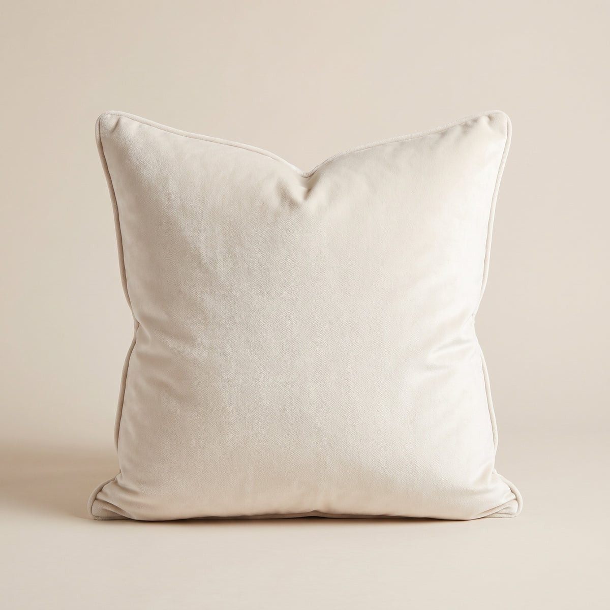 Lumo Velvet Ivory Square Pillow