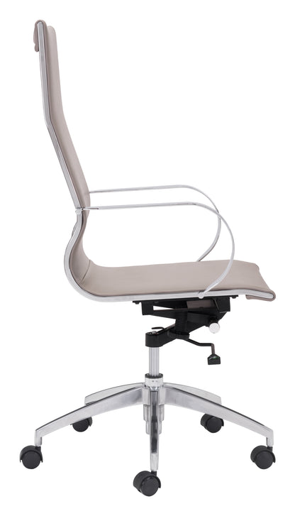 High Back Office Chair Taupe - Modern & Ergonomic Seating for Home & Office