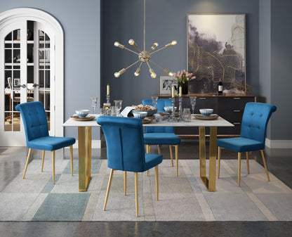 Dining Table White & Gold - Elegant & Durable Dining Table for Stylish Spaces