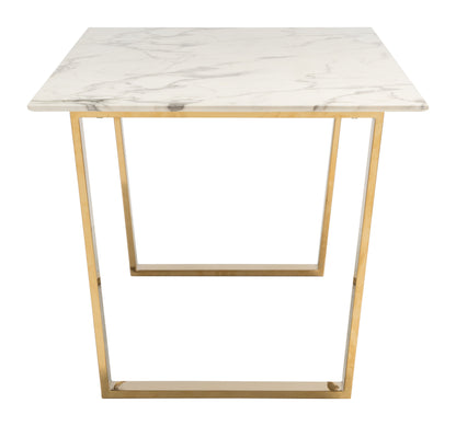 Dining Table White & Gold - Elegant & Durable Dining Table for Stylish Spaces